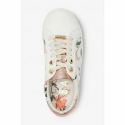 Baker By Ted Baker White Floral Trainers -Baker by Ted Baker shop unnamed file 2079
