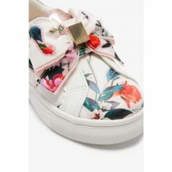 Baker By Ted Baker White Floral Bow Trainers -Baker by Ted Baker shop unnamed file 2107