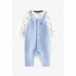 Baker By Ted Baker Blue Quilted Dungarees Set
