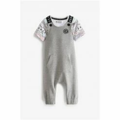Baker By Ted Baker Grey Dungaree Set -Baker by Ted Baker shop unnamed file 2229