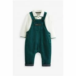Baker By Ted Baker Green Dungaree And Polo Co-ord -Baker by Ted Baker shop unnamed file 2234