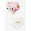 Baker By Ted Baker Pink Daisy Ribbed Bibs 2 Pack -Baker by Ted Baker shop unnamed file 2305