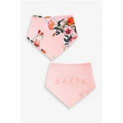 Baker By Ted Baker Pink Floral Bibs 2 Pack -Baker by Ted Baker shop unnamed file 2314