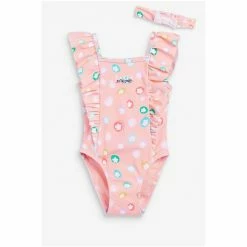 Baker By Ted Baker Pink Spot Swimsuit -Baker by Ted Baker shop unnamed file 2433