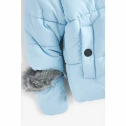 Baker By Ted Baker Light Blue Shower Resistant Padded Coat -Baker by Ted Baker shop unnamed file 279