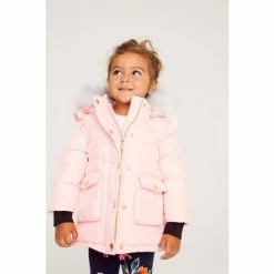 Baker By Ted Baker Pink Frill Parka Coat