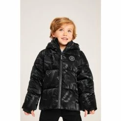 Baker By Ted Baker Black Shine Shower Resistant Padded Coat