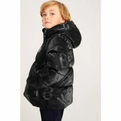 Baker By Ted Baker Black Shine Shower Resistant Padded Coat -Baker by Ted Baker shop unnamed file 347