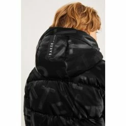 Baker By Ted Baker Black Shine Shower Resistant Padded Coat -Baker by Ted Baker shop unnamed file 348