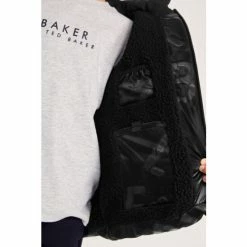 Baker By Ted Baker Black Shine Shower Resistant Padded Coat -Baker by Ted Baker shop unnamed file 350