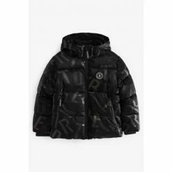 Baker By Ted Baker Black Shine Shower Resistant Padded Coat -Baker by Ted Baker shop unnamed file 351