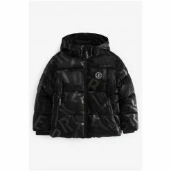 Baker By Ted Baker Black Shine Shower Resistant Padded Coat -Baker by Ted Baker shop unnamed file 355