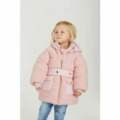 Baker By Ted Baker Pink Borg Mixed Coat