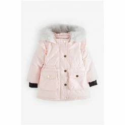 Baker By Ted Baker Pink Frill Parka Coat -Baker by Ted Baker shop unnamed file 39