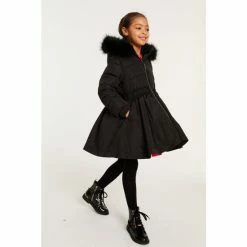 Baker By Ted Baker Black Skirt Parka Coat -Baker by Ted Baker shop unnamed file 470