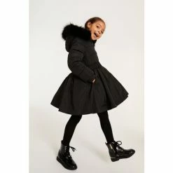 Baker By Ted Baker Black Skirt Parka Coat -Baker by Ted Baker shop unnamed file 471