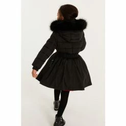Baker By Ted Baker Black Skirt Parka Coat -Baker by Ted Baker shop unnamed file 472