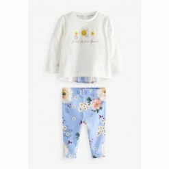 Baker By Ted Baker White Long Sleeve T-Shirt And Leggings Set -Baker by Ted Baker shop unnamed file 604