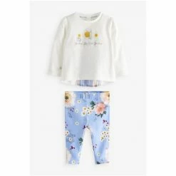 Baker By Ted Baker White Long Sleeve T-Shirt And Leggings Set -Baker by Ted Baker shop unnamed file 607