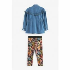 Baker By Ted Baker Blue Chambray Blouse And Leggings Set -Baker by Ted Baker shop unnamed file 617