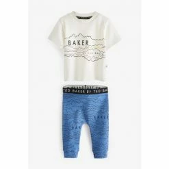 Baker By Ted Baker Blue Graphic T-Shirt And Leggings Set -Baker by Ted Baker shop unnamed file 699