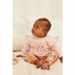 Baker By Ted Baker Pink Floral Sweater And Leggings Set