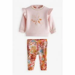 Baker By Ted Baker Pink Floral Sweater And Leggings Set -Baker by Ted Baker shop unnamed file 707