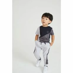 Baker By Ted Baker Grey Colourblock T-Shirt And Joggers Set -Baker by Ted Baker shop unnamed file 744