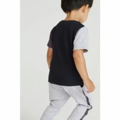 Baker By Ted Baker Grey Colourblock T-Shirt And Joggers Set -Baker by Ted Baker shop unnamed file 748