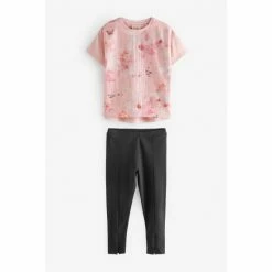 Baker By Ted Baker Pink Sequin Tee And Legging Set -Baker by Ted Baker shop unnamed file 809