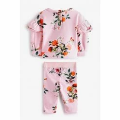 Baker By Ted Baker Pink Floral Frill Sleeve Set -Baker by Ted Baker shop unnamed file 821