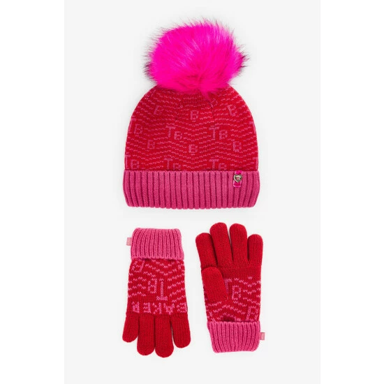 unnamed-file-834.jpg Baker By Ted Baker Pink Chevron Pom Hat And Gloves Set -Baker by Ted Baker shop unnamed file 834