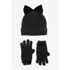 Baker By Ted Baker Hat And Mitten Set Black