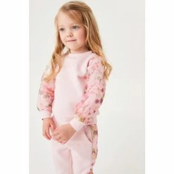 Baker By Ted Baker Pink Organza Sweatshirt And Joggers Set
