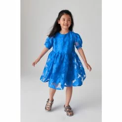 Baker By Ted Baker Blue Floral Jacquard Dress