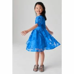 Baker By Ted Baker Blue Floral Jacquard Dress -Baker by Ted Baker shop unnamed file 977