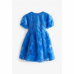 Baker By Ted Baker Blue Floral Jacquard Dress -Baker by Ted Baker shop unnamed file 980