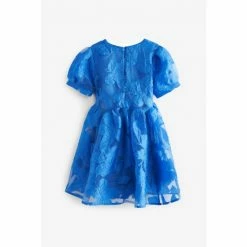 Baker By Ted Baker Blue Floral Jacquard Dress -Baker by Ted Baker shop unnamed file 981