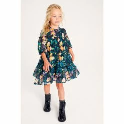 Baker by Ted Baker shop 26 Baker By Ted Baker Navy Chiffon Tier Dress