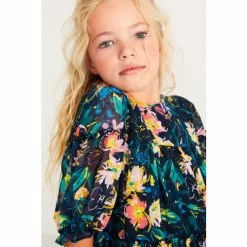 Baker By Ted Baker Navy Chiffon Tier Dress -Baker by Ted Baker shop unnamed file 987